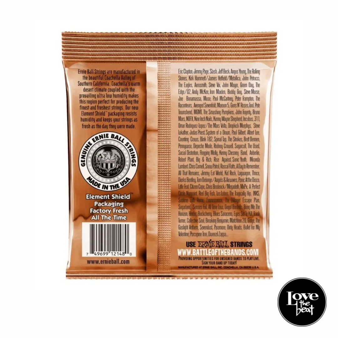 Ernie Ball - Encordado para guitarra acústica Earthwood Extra Light