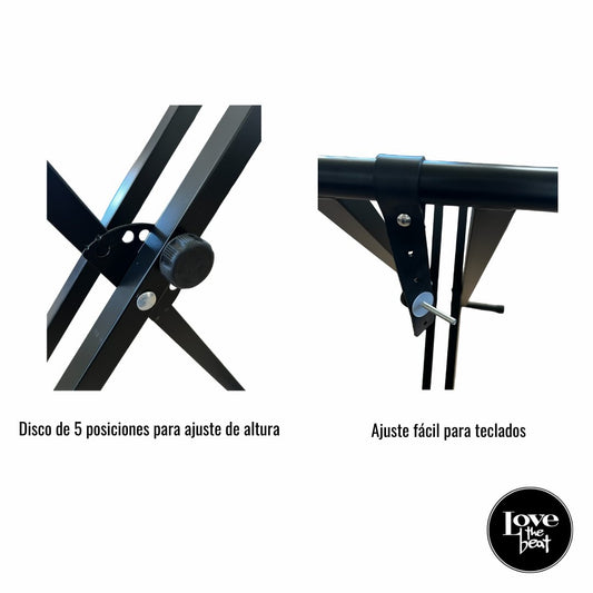 Wingo - Atril de teclados pata doble