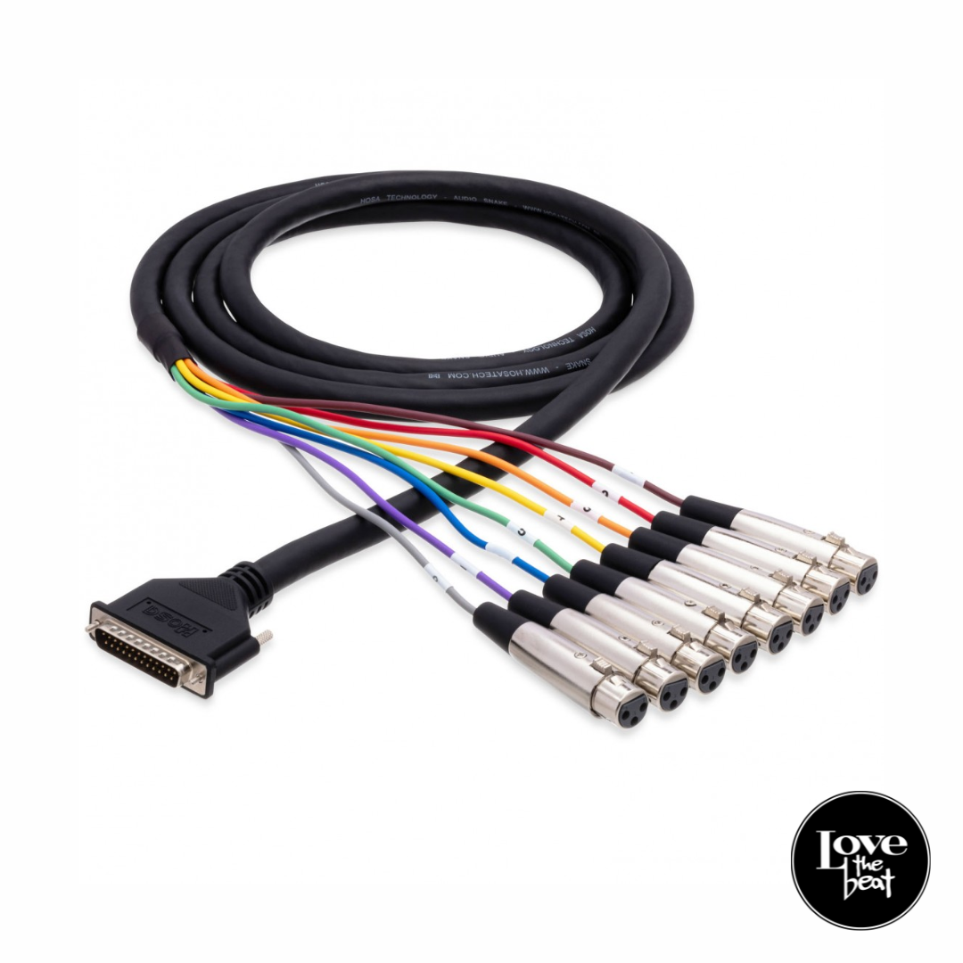 Cable Multipar Balanceado (DB25 a 8 XLR Hembra)- Hosa DTF-803