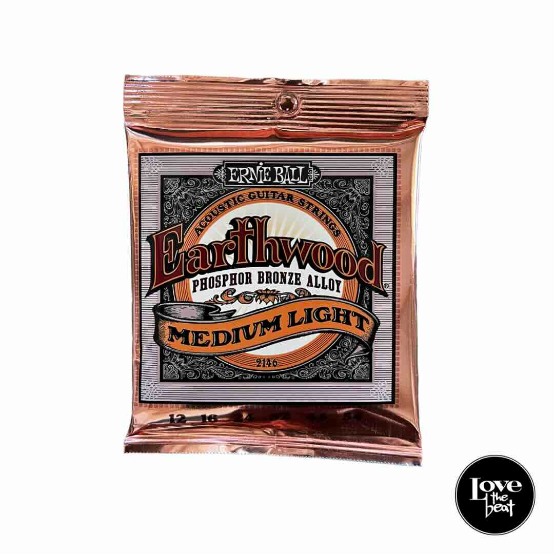 Ernie Ball - Encordado para guitarra acústica Earthwood Medium Light