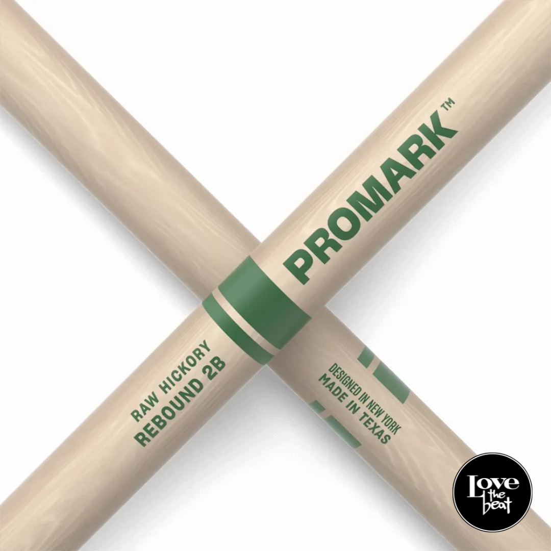 ProMark - Baquetas RBHR625AW 2B Rebound Raw Hickory Punta madera