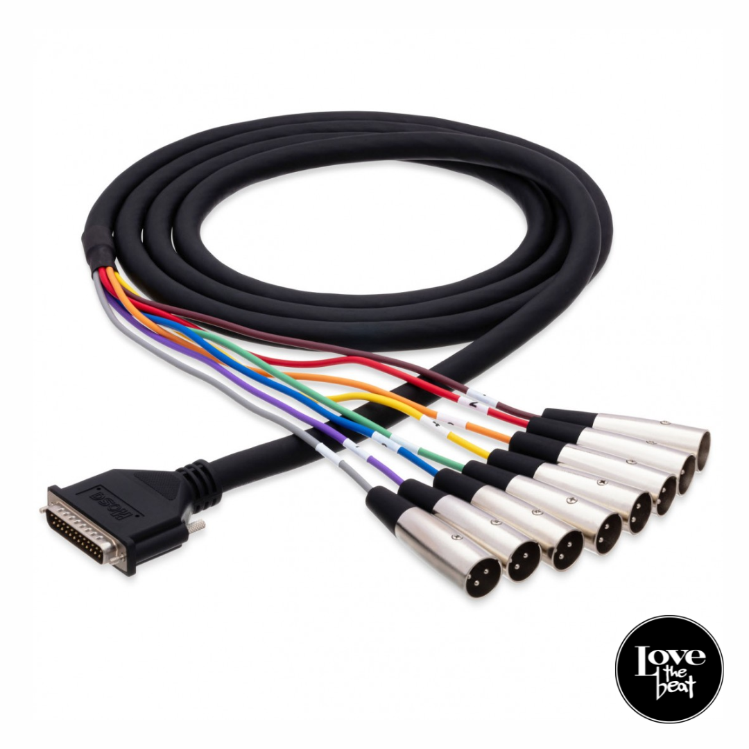 Cable Multipar Balanceado (DB25 a 8 XLR Macho)- Hosa DTM-803