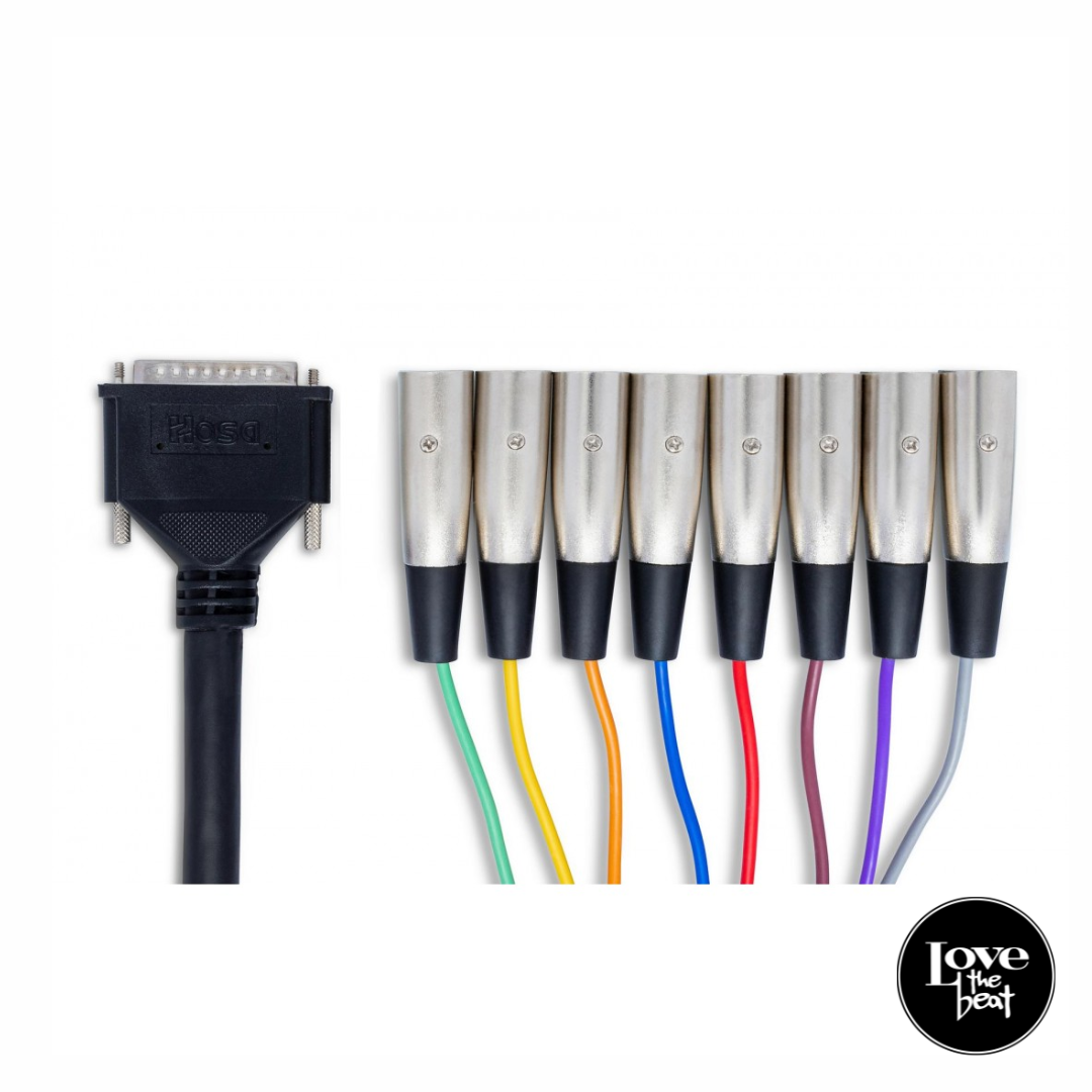 Cable Multipar Balanceado (DB25 a 8 XLR Macho)- Hosa DTM-803